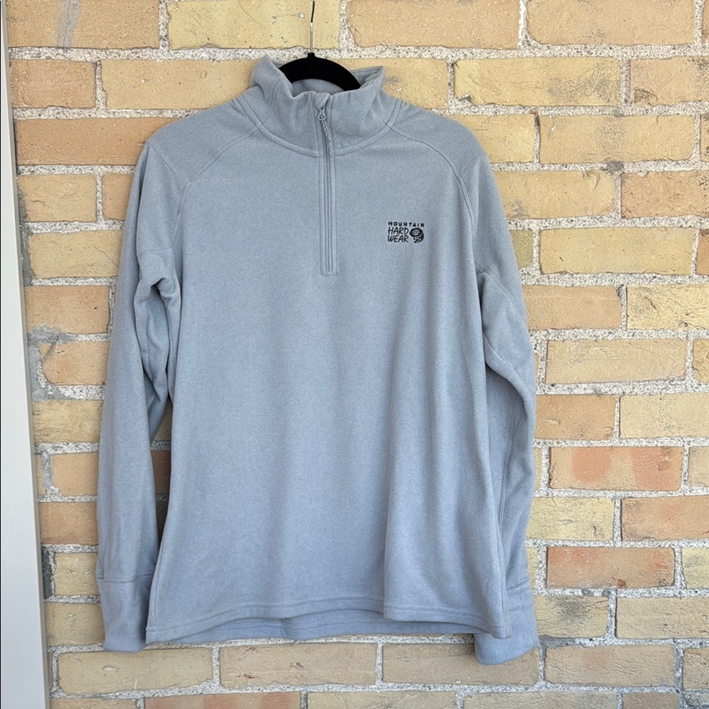 Mountain Hardware Gray Quarter-Zip Fleece Pullover